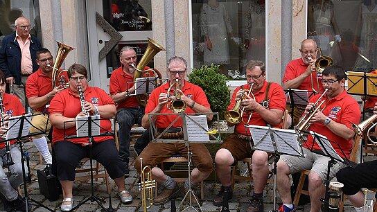 Auch die Altfränkische Brotzeitmusik Haßfurt nahm am 14. Unterfränkischen Volksmusikfest in Haßfurt teil.