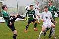 Artistische Einlage von Paul Först (links), dessen Team, der TSV Großbardorf, das Derby im Pokal gegen den TSV Aubstadt mit 4:2 gewann.