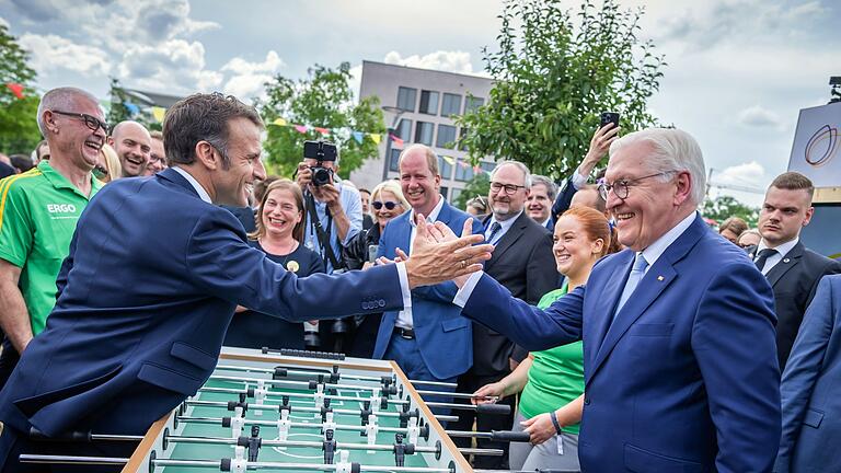 Staatsbesuch von Frankreichs Präsident Macron.jpeg       -  Man trennte sich schiedlich-friedlich 1:1.