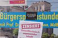 Am vergangenen Wochenende sind mehrere Plakate der Freien Demokraten Würzburg Stadt überklebt worden.