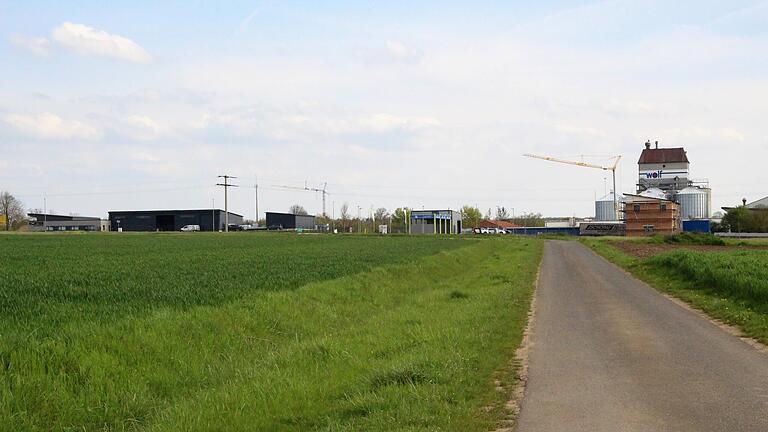 Auf diesem Acker im Industriegebiet 'An der Mönchstockheimer Straße' nördlich von Gerolzhofen soll das Lager- und Logistikzentrum des Unternehmens Schäflein AG aus Röthlein entstehen.