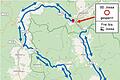 Die 40 Kilometer lange Umleitung führt über Marjoß, Mernes, Burgjoß, Aura, Burgsinn, Mittelsinn und Obersinn.          Grafik: Hessen Mobil       -  Die 40 Kilometer lange Umleitung führt über Marjoß, Mernes, Burgjoß, Aura, Burgsinn, Mittelsinn und Obersinn.          Grafik: Hessen Mobil
