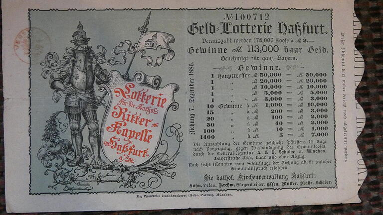 Zu Gunsten der Renovierung der Ritterkapelle konnte man 1886 Lotterielose erwerben und 50 000 Mark als Hauptpreis gewinnen. Zu Gunsten der Renovierung der Ritterkapelle konnte man 1886 Lotterielose erwerben und 50 000 Mark als Hauptpreis gewinnen.