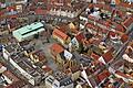 Blick auf den Schweinfurt Martin-Luther-Platz. Nach Plänen der Stadt soll der Rückert-Bau (links) einem Neubau des Friederike-Schäfer-Heim weichen.&nbsp;&nbsp;