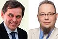 Franz-Josef Sauer (links) und Marc Schenk kandidieren für das Arnsteiner Bürgermeisteramt.