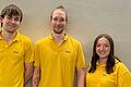 Jakob Tempel (links) und Lena Schneider bilden das neue Führungsduo der KjG Wonfurt, Jakob Selig (Mitte) tritt ab.