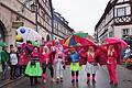 Die Barbies und ihr Ken waren bestens gelaunt auf dem Faschingszug in Zeil am Main.