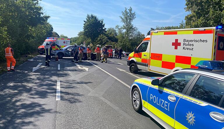 Zwei Verletzte gab es beim Zusammenstoß eines Auto und eines Motorrad bei Zeil gekommen.