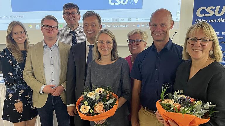 Kreisvorstandswahlen bei der CSU Würzburg-Stadt (von links): Rena Schimmer, Kevin Heymel, Kurt Schubert, Wolfgang Roth, Christine Bötsch, Claudia Adam, Andreas Förster und Sabine Reinfurt-Jäger.