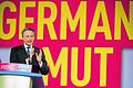 &bdquo;German Mut&ldquo; als Slogan der Liberalen: Der FDP-Bundesvorsitzende Christian Lindner spricht am Freitag beim Bundesparteitag der Freien Demokraten (FDP) in Berlin.