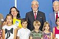 Kleine Gewinner: Die Delegation der Grundschule Würzburg Lengfeld mit Paul Beinhofer und Armin Grein (beide hinten rechts).