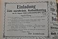 In einem alten Band aus dem Jahr 1920 beim Durchblättern entdeckt: Eine Zeitungsanzeige zum nordfränkischen Katholikentag in Neustadt an der Saale.