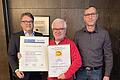 Neuer Vorstand (von links) : Andreas Bek, Ehrenobermeister Uwe Heß und der neue Obermeister der Innung Marco Birkholz.