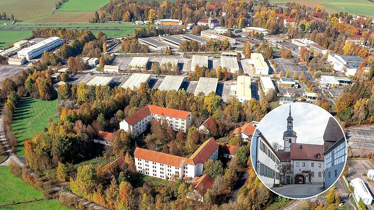 Die Gemeinde Geldersheim (kleines Foto) besitzt den größten Flächenanteil an dem 200 Hektar großen Conn-Barracks-Gelände, auf dem ein Gewerbepark entstehen soll. Über den Weg dorthin gab es in den vergangenen Monaten unterschiedliche Auffassungen.&nbsp;&nbsp;