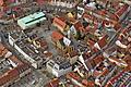 Luftbild der Innenstadt Schweinfurts mit dem Martin-Luther-Platz und dem nördlichen Marktplatz.