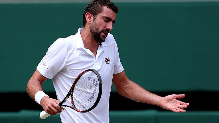 Marin Cilic       -  Chancenlos: Marin Cilic verlor im Finale glatt in drei Sätzen.