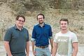 Die zwei Ideengeber für den Muschelgrund und der Organisator für &bdquo;La Cantera&rdquo;: Johannes Hümpfner, Bastian Steinbach, Felix Beck.