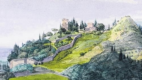 Bei Madaloni (Aquarell, Ausschnitt). Bei Madaloni (Aquarell, Ausschnitt).