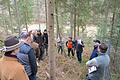Forstleute und Gemeinderat beim Waldbegang in Wiesthal.