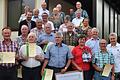 Ehrungen bei den Waldsachsener Siedlern: Vorsitzender Hilmar Müller, Reinhard Fambach, Edeltraud Fambach, Bürgermeister Stefan Rottmann, Gerhard Werner, Vorsitzender der Siedlervereinigung Schonungen Dietmar Güthlein, Erhard Friedrich, Gerhard Schüll, stellvertretender Vorsitzender Verband Wohneigentum Unterfranken Herbert Stapff, Firmin Wolf, Irmgard Harbig, Rosemarie Friedrich, Horst Fambach, Roland Wehr, Christine Friedrich, Edgar Spall, Leo Keicher, Rudolf Spall, Helmut Bedenk, Irmhilde Fambach, Anni Saalmüller, Kerstin Spall, Ferdinand Stenzinger, Peter Beier und Adam Szczecina.