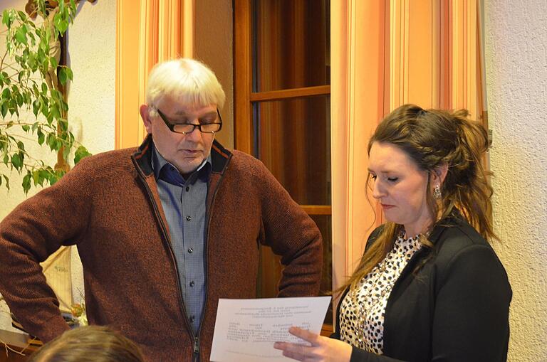 Nicole Weissenseel-Brendler vereidigte Norbert Götz als neuen stellvertretenden Bürgermeister der Gemeinde Dingolshausen. Nicole Weissenseel-Brendler vereidigte Norbert Götz als neuen stellvertretenden Bürgermeister der Gemeinde Dingolshausen.