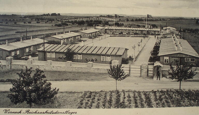 Am Ortsrand von Werneck lag das Lager des Reichsarbeitsdienstes, hier eine Postkarte aus der Zeit. Am Ortsrand von Werneck lag das Lager des Reichsarbeitsdienstes, hier eine Postkarte aus der Zeit.