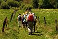 Eine Wandergruppe unterwegs auf der Extratour 'Hilderser'. Foto: Hans-Jürgen Neumann       -  Eine Wandergruppe unterwegs auf der Extratour 'Hilderser'. Foto: Hans-Jürgen Neumann