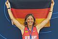 Bei ihrer ersten Senioren-WM-Teilnahme gewinnt Iris Heid im Hochsprung die Goldmedaille.       -  Bei ihrer ersten Senioren-WM-Teilnahme gewinnt Iris Heid im Hochsprung die Goldmedaille.