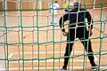The background of futsal goalkeeper       -  Fußball in der Halle: Die Meldungszahlen für die Kreismeisterschaft im Raum Main-Spessart sind gering, die Gründe dafür vielschichtig.