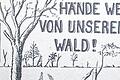 Klosterforst: Das Plakat zum Thema mit den klaren Forderung.