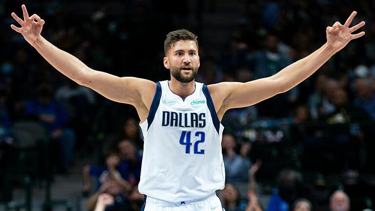 Maximilian Kleber im Oktober 2021 in einem NBA-Spiel der Dallas Mavericks gegen die San Antonio Spurs.&nbsp;