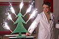 Mit einem „brennenden“ Weihnachtsbaum verabschiedete Professor Lotz die Schüler aus dem Hörsaal und lud zusammen mit seinen Kollegen zu Führungen durch die Fakultäts-Labore ein.