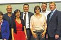 Der Vorstand des neu gegründeten Stadtmarketingvereins &bdquo;Ma(e)in Ochsenfurt&ldquo;: v.l. Johannes Tietze, Anke Hartenstein-Stryjski, 1. Vorsitzender Joachim Beck, Elke Krapp, Christoph Braterschofsky, 2. Vorsitzende Claudia Henkelmann, Tobias Meyer, Bürgermeister Peter Juks, Verwaltungsleiter Wolfgang Duscher. FOTO claudia schuhmann