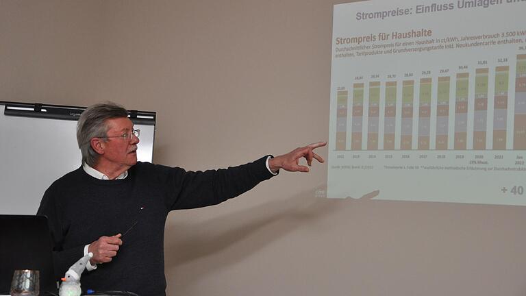 Diplom-Ingenieur Karl-Heinz Schmidt bei seinem Vortrag im Familienzentrum.