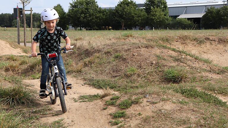 Bikepark Dettelbach: Jonathan dreht auf dem Trail seine Runden mit dem BMX-Rad.