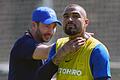 Sandro Schwarz (l) und Kevin-Prince Boateng.jpeg       -  Hertha-Trainer Sandro Schwarz vertraute zuletzt auf Kevin-Prince Boateng.