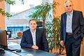 Die beiden Geschäftsführer der Softwarefirma Hubdrive, Franziskus Lorey (rechts) und Bernd Lachner, haben sich an der Universität kennengelernt.