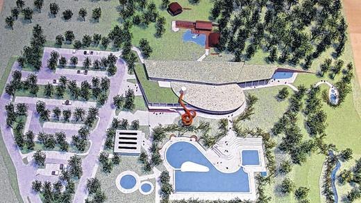 Neubau Wonnemar: So sieht das Nachfolgebad des Maradies im Modell aus.