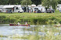 Volle Campingplätze und viel Verkehr auf dem Main: Der Campingplatz in Escherndorf. Aufgrund der Corona-Pandemie gibt es einen Campingboom - nihct nur an der Mainschleife.