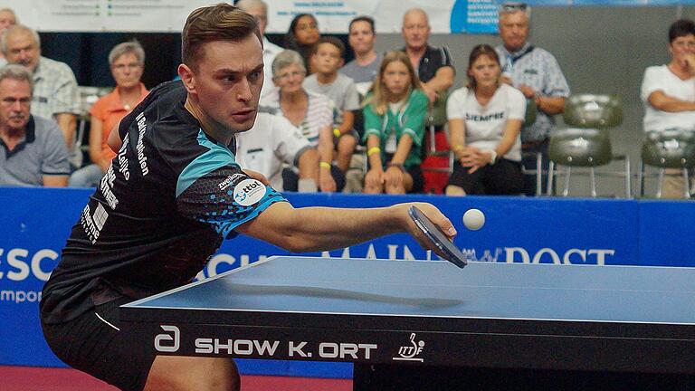 Filip Zeljko (im Bild, TSV Bad Königshofen) gewann sein Match gegen Mattias Falck.