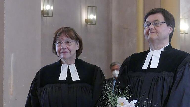 Abschiedsfeier für Christel und Friedrich Mebert in der evangelischen Erlöserkirche in Bad Kissingen.       -  Abschiedsfeier für Christel und Friedrich Mebert in der evangelischen Erlöserkirche in Bad Kissingen.