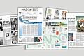 Die Gewinnerseiten der Main-Post beim 25. European Newspaper Award. Fünf der internationalen Preise gingen nach Würzburg.