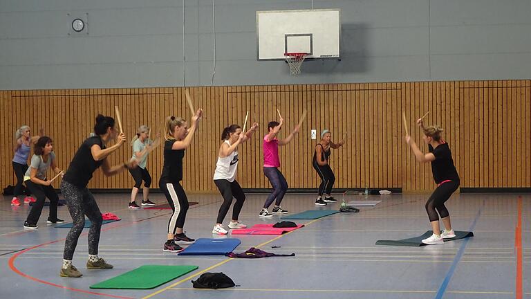 Begeisterte Teilnehmer beim zehnten Fitnesstag.