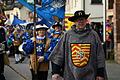 'Leithammel' Andreas Czerny führte und 2000 Närrinnen und Narren folgten ihm auf dem großen Jubiläumszug durch den Rienecker Altort.