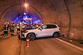 Kollision im Tunnel: Immer eine Herausforderung für die Einsatzkräfte       -  Bei einem Unfall im Tunnel Schwarzer Berg wurden am Sonntagnachmittag vier Personen leicht verletzt. BRK-Pressesprecher Michael Will zeigt sich dennoch erleichtert: &bdquo;Es hätte schlimmer ausgehen können.&ldquo;