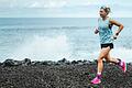Carolin Lehrieder im Herbst 2019 beim&nbsp; Joggen auf Hawaii. Dort wollte sie 2020 beim Ironman an den Start gehen. Durch Corona kam es anders.