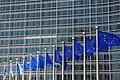 EU-Flaggen       -  In BrÜssel kommen die EU-Finanzminister zusammen, um über die Lage in Griechenland zu sprechen. Foto: Olivier Hoslet/Archiv