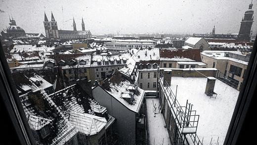 Zimmer mit Aussicht: Blick von der Rückseite des Hochhauses aus.