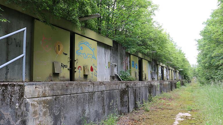 Eine dumpfe Festung im Wald: Vermutlich konventionelle Waffen und Munition lagerte das US-Militär von 1984 bis 2006 in diesen Erdbunkern. Eine dumpfe Festung im Wald: Vermutlich konventionelle Waffen und Munition lagerte das US-Militär von 1984 bis 2006 in diesen Erdbunkern.