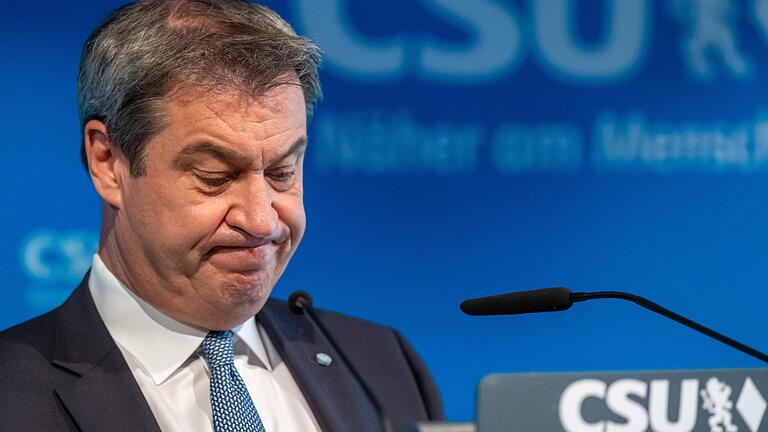 Zeigte sich von den Umständen des Rücktritts seines Generalsekretärs Stephan Mayer persönlich sehr betroffen: CSU-Parteichef Markus Söder.